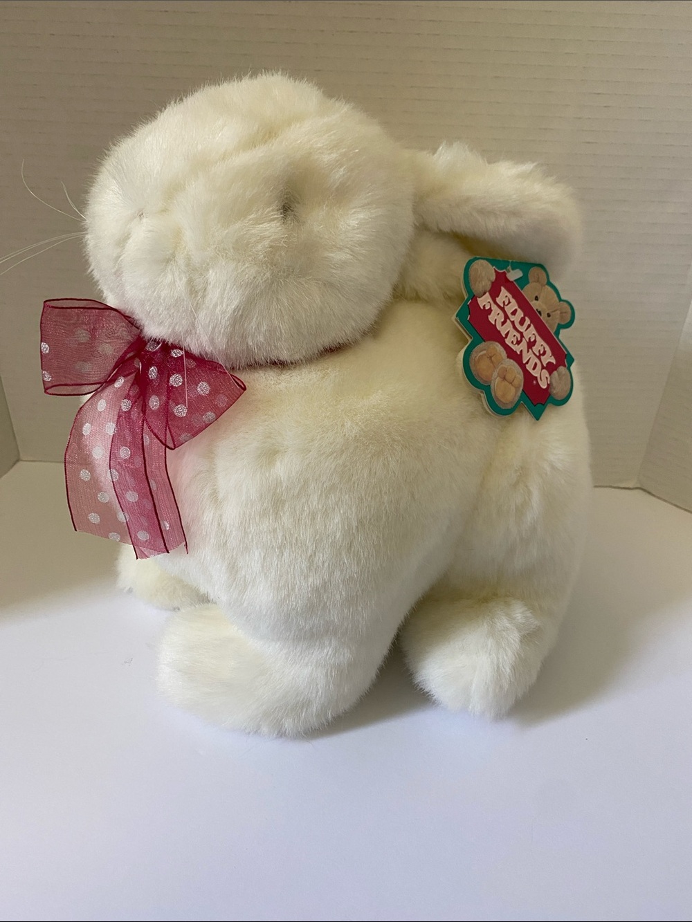 Large Realistic White Rabbit Plush Fluffy Friends Meijer with Tag
